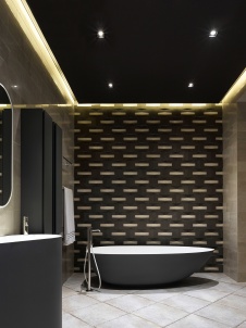 Фото интерьера ванной дома в стиле минимализм