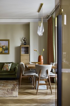 Фото интерьера столовой квартиры в стиле фьюжн