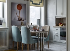 Фото интерьера столовой квартиры в стиле фьюжн