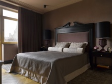 Фото интерьера спальни квартиры в стиле фьюжн