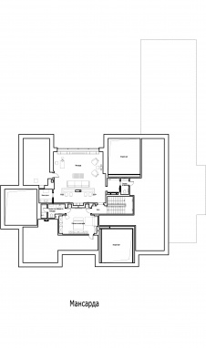Планировка 3 этажа 3-х этажной резиденции для большой семьи.