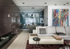 Фото интерьера зоны отдыха квартиры в стиле минимализм