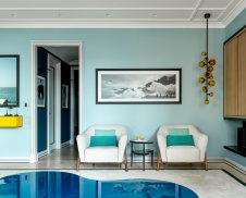 Фото интерьера гостиной квартиры в стиле фьюжн