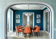 Фото интерьера столовой квартиры в стиле фьюжн