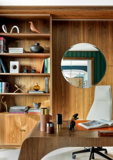 Фото интерьера кабинета квартиры в стиле фьюжн