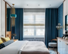 Фото интерьера спальни квартиры в стиле фьюжн
