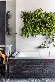 Фото интерьера ванной комнаты квартиры в стиле минимализм