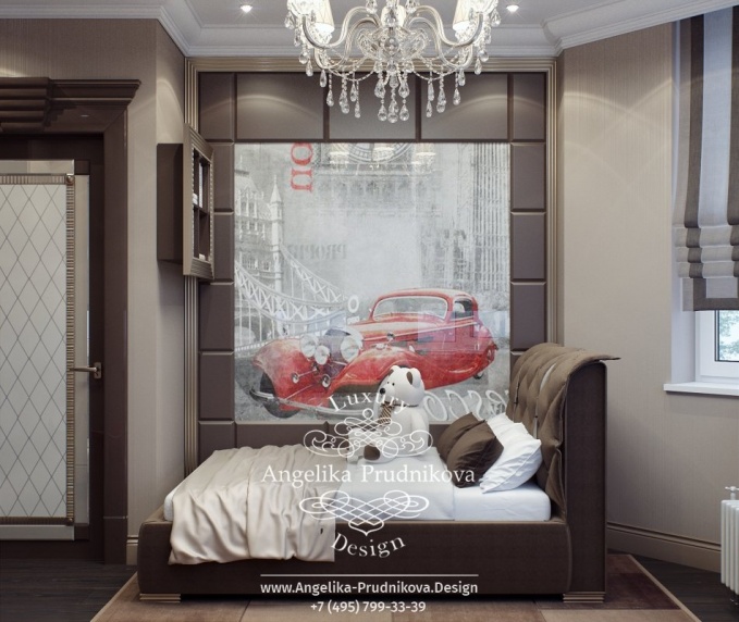 Дизайн-проект интерьера детской спальни для мальчика в ЖК Фортепиано на Ленинском