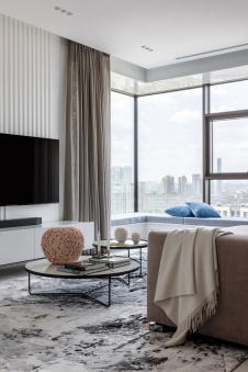 Фото интерьера гостиной квартиры в американском стиле