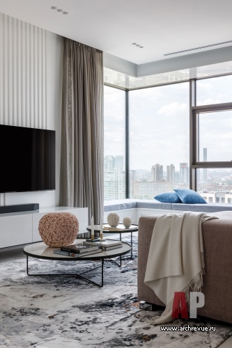 Фото интерьера гостиной квартиры в американском стиле