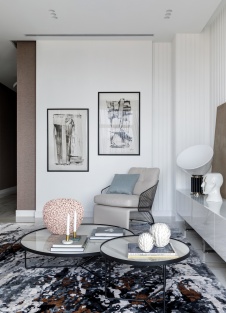 Фото интерьера гостиной квартиры в американском стиле