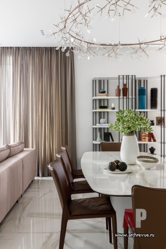 Фото интерьера столовой квартиры в американском стиле