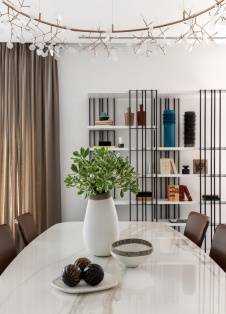 Фото интерьера столовой квартиры в американском стиле