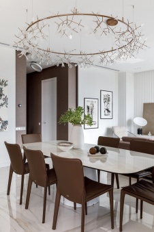 Фото интерьера столовой квартиры в американском стиле