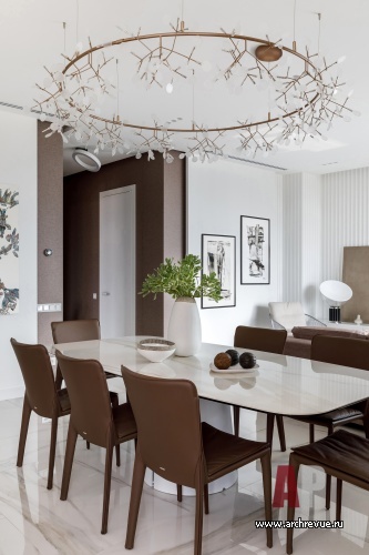 Фото интерьера столовой квартиры в американском стиле