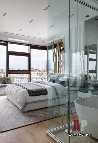 Фото интерьера спальни квартиры в американском стиле