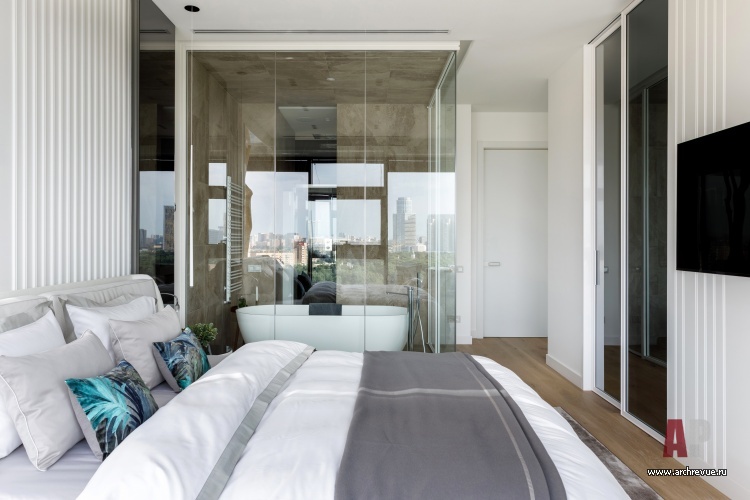 Фото интерьера ванной квартиры в американском стиле