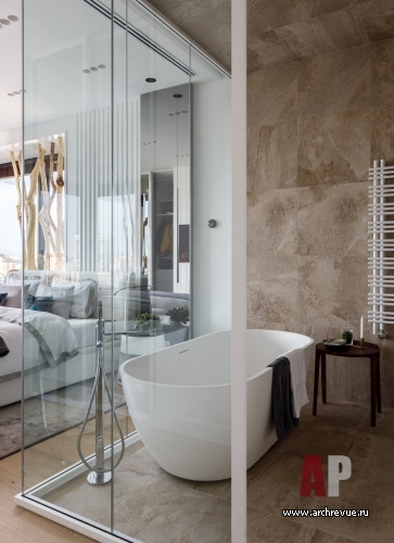 Фото интерьера ванной квартиры в американском стиле