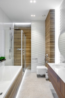 Фото интерьера гостевого санузла квартиры в американском стиле