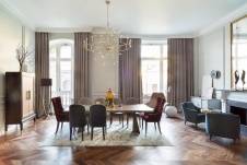 Фото интерьера столовой квартиры в стиле фьюжн