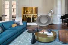 Фото интерьера гостиной квартиры в стиле фьюжн