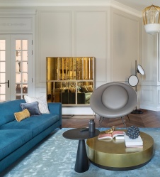 Фото интерьера гостиной квартиры в стиле фьюжн