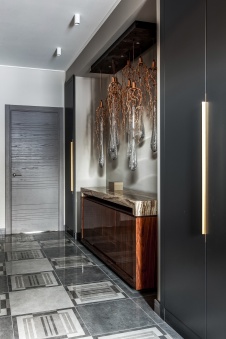 Фото интерьера входной зоны таунхауса в стиле минимализм