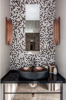 Фото интерьера санузла таунхауса в стиле минимализм