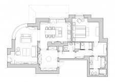 Планировка 2-х комнатной квартиры для временного проживания.