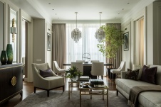 Фото интерьера гостиной квартиры в стиле современная классика