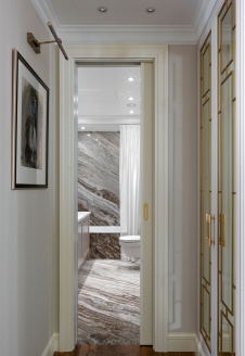 Фото интерьера гостевого санузла квартиры в стиле современная классика