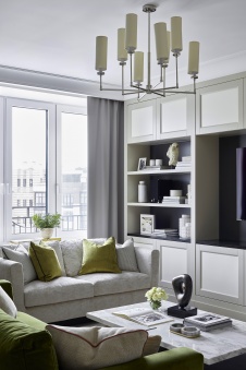 Фото интерьера гостиной квартиры в американском стиле