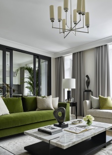 Фото интерьера гостиной квартиры в американском стиле