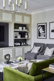 Фото интерьера гостиной квартиры в американском стиле