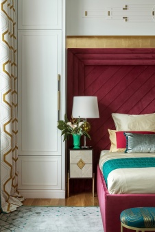 Фото интерьера спальни квартиры в стиле ар-деко