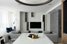 Фото интерьера гостиной квартиры в стиле минимализм