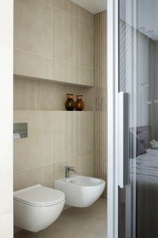 Фото интерьера санузла квартиры в стиле минимализм