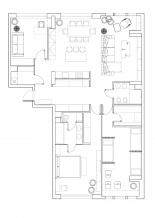 Планировка семейной квартиры 145 кв. м в ЖК «Наследие».