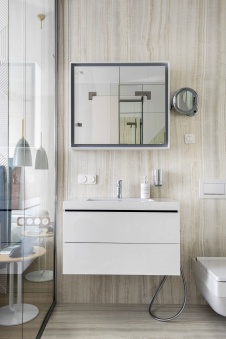 Фото интерьера санузла квартиры в стиле минимализм