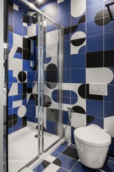 Фото интерьера гостевого санузла квартиры в стиле минимализм