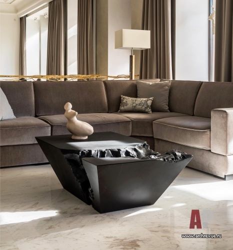 Фото интерьера гостиной квартиры в стиле ар-деко