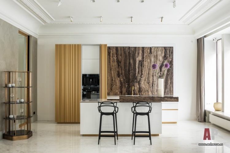 Фото интерьера кухни квартиры в стиле ар-деко