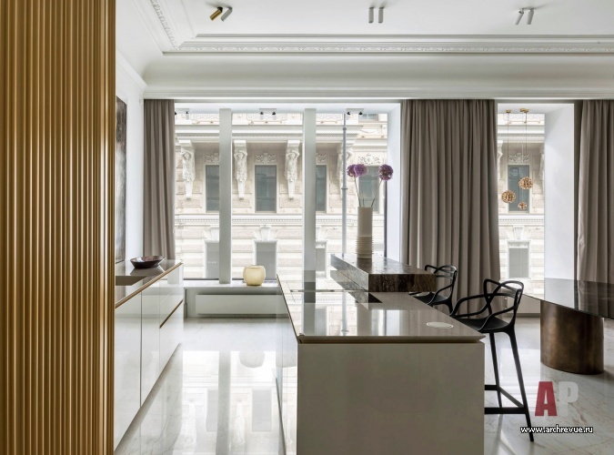 Фото интерьера кухни квартиры в стиле ар-деко