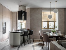 Фото интерьера столовой квартиры в стиле фьюжн