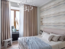 Фото интерьера спальни квартиры в стиле фьюжн