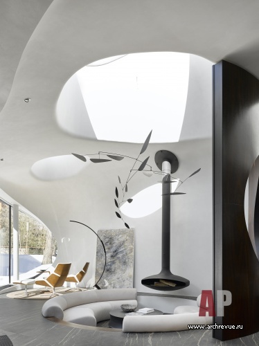 Фото интерьера каминной в стиле минимализм