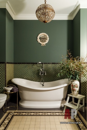 Фото интерьера ванной комнаты квартиры в стиле Прованс