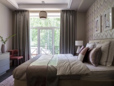 Фото интерьера спальни дома в стиле фьюжн