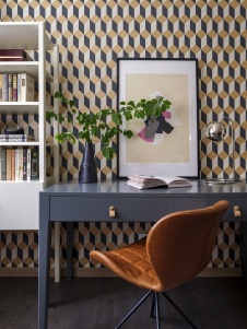 Фото интерьера кабинета дома в стиле фьюжн