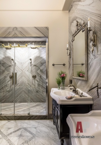 Фото интерьера санузла квартиры в классическом стиле